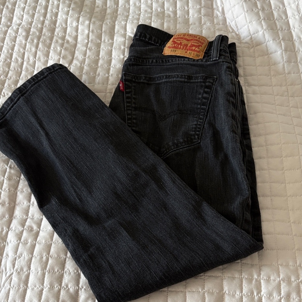 Levi's Men's Black Straight Jeans